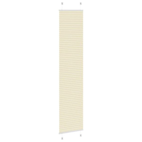 vidaXL Plisserad persienn cremef&auml;rgad 50x200cm tyg bredd 49,4cm