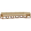 vidaXL Utomhussoffset med kudde 6 pcs Naturlig och Beige