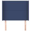 vidaXL Sänggavel med kanter blå 93x16x118/128 cm tyg