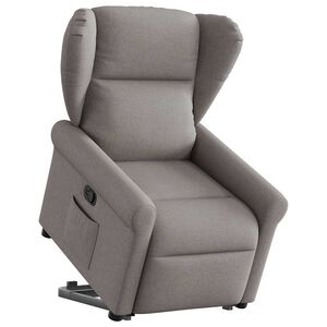 vidaXL Reclinerf&aring;t&ouml;lj med uppresningshj&auml;lp taupe tyg