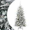 vidaXL Konstgjord julgran med julkulor 150 cm 150 LED-lampor Varmvit