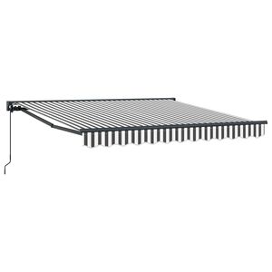 vidaXL Markisram Antracit och vitt 300 x 250 cm