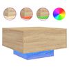 vidaXL Soffbord med LED sonoma-ek 55x55x31 cm