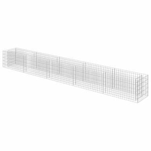 vidaXL Planteringsgabion upph&ouml;jd galvaniserat st&aring;l 450x50x50 cm