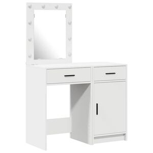 vidaXL Smyckebord 2 st Vit 50 x 41 x 135 cm Konstruerat tr&auml;