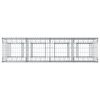 vidaXL Gabion upph&ouml;jd s&auml;ng 2 pcs Silver 200 x 50 x 80 cm