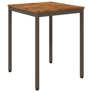 vidaXL Tr&auml;dg&aring;rds Middagsbord Naturlig och Kaffe 60 x 60,5 x 75 cm