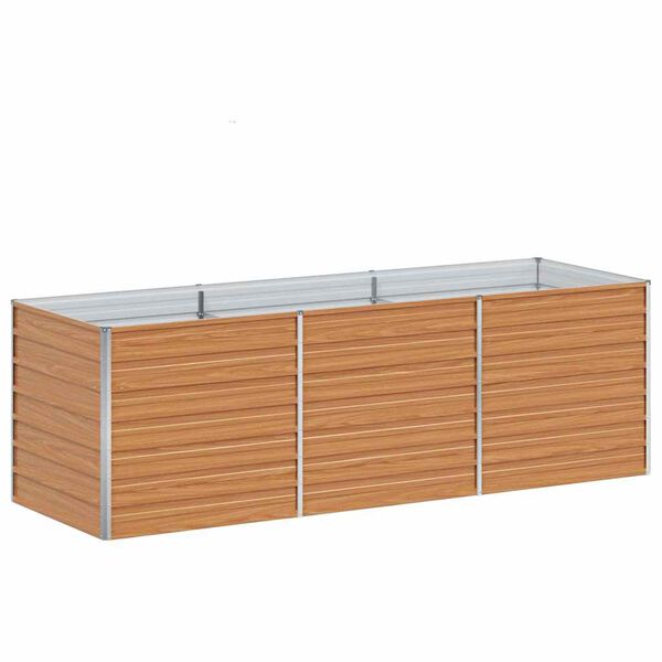 vidaXL Odlingsl&aring;da upph&ouml;jd galvaniserat st&aring;l 240x80x77 cm silver