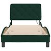 vidaXL Bed Frame with LED without Mattress Dark Green 90x190 cm Velvet