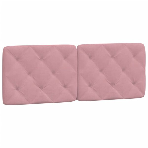 vidaXL Headboard Cushion Pink 140 cm Velvet