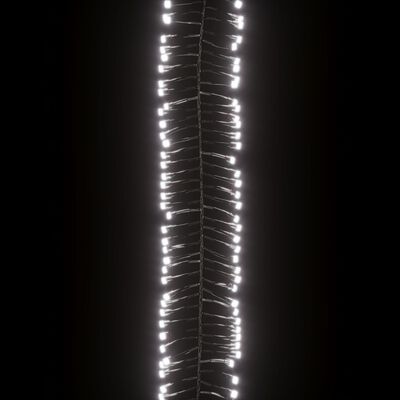 vidaXL Ljusslinga med 1000 LED cluster kallvit 11 m PVC