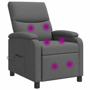 vidaXL Massagef&aring;t&ouml;lj M&ouml;rkgr&aring; Tyg