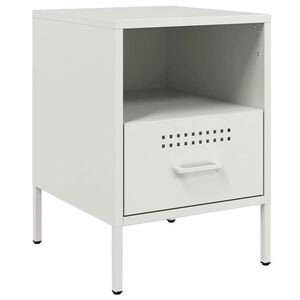 vidaXL S&auml;ngsk&aring;p vit 36x39x50,5 cm st&aring;l