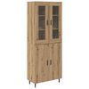 vidaXL Sk&aring;p 2 pcs Artisan Ek 69,5 x 34 x 180 cm Konstruerat tr&auml;