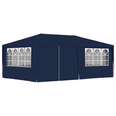 vidaXL Professionellt partytält med väggar 4x6 m blå 90 g/m²