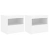 vidaXL S&auml;ngbord med LED 2 st vit 50x40x45 cm