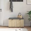 vidaXL Hallb&auml;nk med kudde med lagring Sonoma-ek 80 x 46 x 46 cm