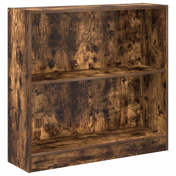 vidaXL Bokhylla r&ouml;kf&auml;rgad ek 80x24x76 cm konstruerat tr&auml;