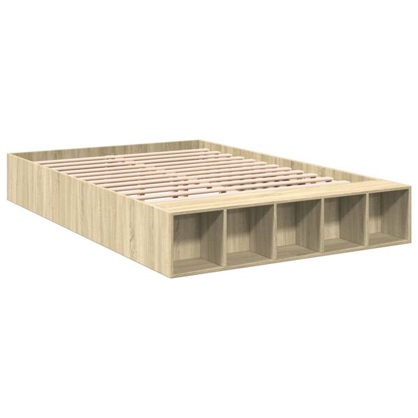 vidaXL S&auml;ngram sonoma-ek 160x200 cm konstruerat tr&auml;