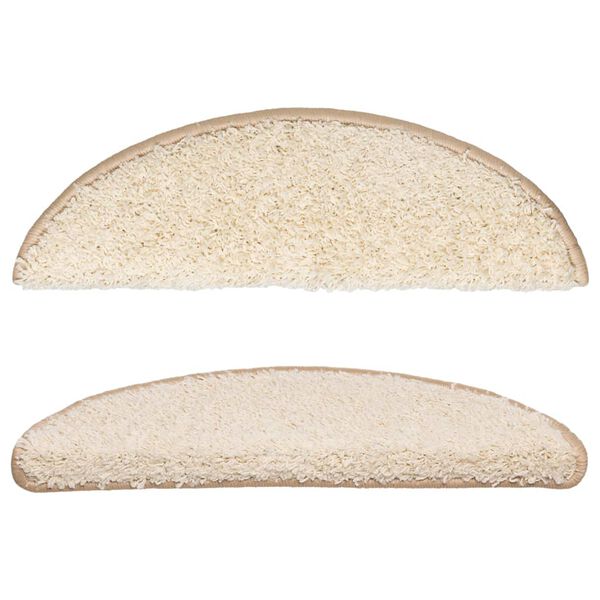 vidaXL Trappmattor 15 st 56x17x3 cm kr&auml;mf&auml;rgade halvrunda