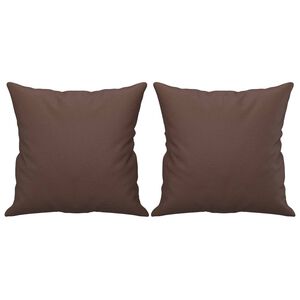 vidaXL Prydnadskuddar 2 st brun 40x40 cm konstl&auml;der