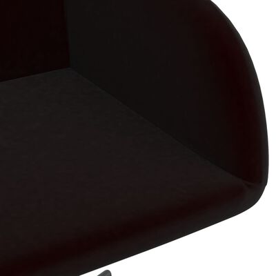 vidaXL Snurrbar matstol svart sammet