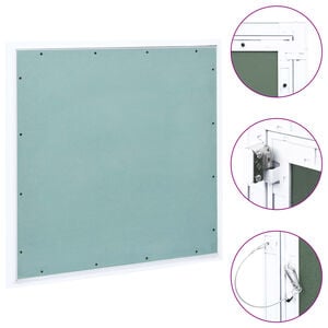 vidaXL Inspektionslucka med aluminiumram och gipsskiva 500x500 mm