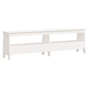 vidaXL Skob&auml;nk vit 160x28x45 cm massiv furu
