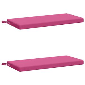 vidaXL 2-delade B&auml;nk Kuddar SOEST 2 st 100% Polyester Rosa