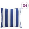 vidaXL Prydnadskuddar 4 st bl&aring; och vit 40x40 cm tyg
