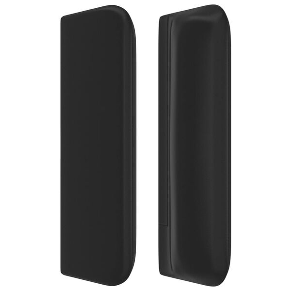 vidaXL S&auml;nggavel med kanter svart 163x16x78/88 cm konstl&auml;der