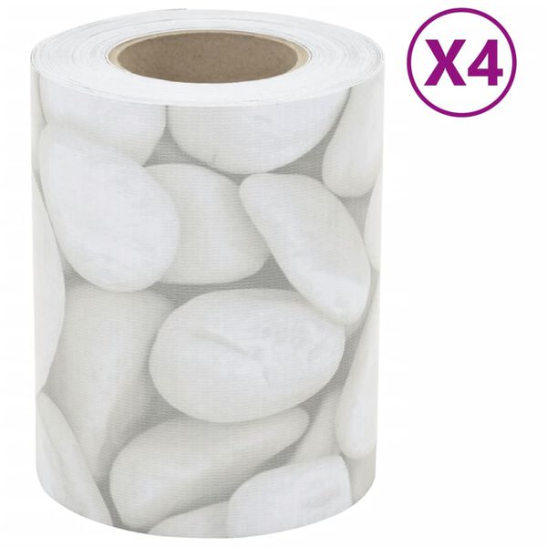 vidaXL Insynsskydd f&ouml;r tr&auml;dg&aring;rden 4 st marmorgrus gr&aring; 35x0,19 m PVC