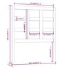 vidaXL Sänggavel vit 80,5x4x100 cm massiv furu