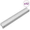 vidaXL Handtag Enf&auml;rgad 12 st Silver 105.7 x 7.4 x 15.5 mm Aluminium