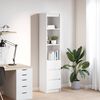 vidaXL Highboard vit 37,5x35x180 cm konstruerat tr&auml;