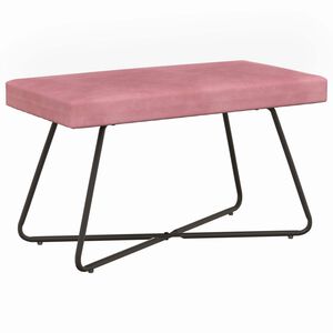vidaXL b&auml;nk Rosa 80 x 40 x 45 cm Sammet