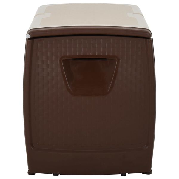vidaXL F&ouml;rvaringsl&aring;da beige och brun 122x56x63 cm