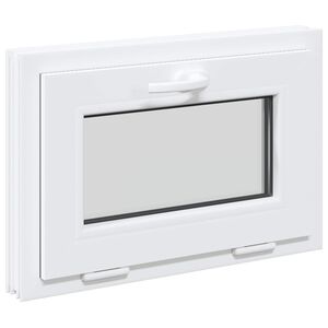 vidaXL K&auml;llarf&ouml;nster inre f&auml;rg vit RISOR 60 x 40 cm PVC och klart glas