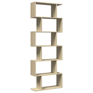 vidaXL Bokhylla/Rumsavdelare 6 hyllor 70x24x193 cm konstruerat tr&auml;