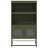 vidaXL Highboard olivgr&ouml;n 68x39x123 cm st&aring;l