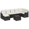 vidaXL Tr&auml;dg&aring;rdsoffset 8 st Poly rattan
