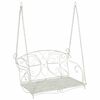 vidaXL Gungb&auml;nk St&aring;l 105,5 x 61 x 56 cm Antik vit
