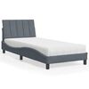 vidaXL Bed with Mattress "Hanko" Dark Grey 80x200 cm Velvet