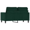 vidaXL Soffa 2-sits m&ouml;rkgr&ouml;n 120 cm sammet