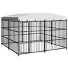 vidaXL Hundg&aring;rd f&ouml;r utomhusbruk med tak 300x300x210 cm