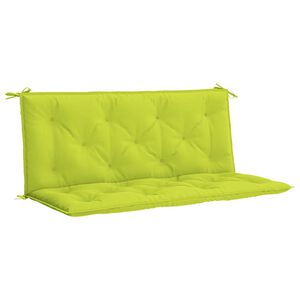 vidaXL B&auml;nkdyna f&ouml;r tr&auml;dg&aring;rden ljusgr&ouml;n 120x(50+50)x7 cm oxfordtyg