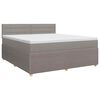 vidaXL Kontinentals&auml;ng med madrass Taupe 140 x 190 cm Tyg