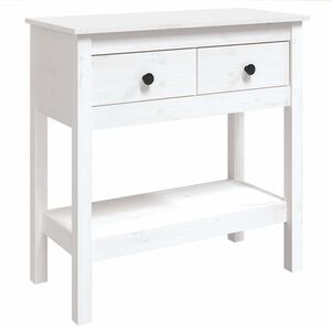 vidaXL Konsolbord vit 75x35x75 cm massiv furu