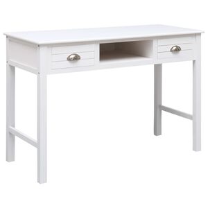 vidaXL Skrivbord vit 110x45x76 cm tr&auml;