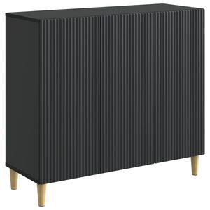 vidaXL Sideboard Svart 89 x 34,5 x 80 cm Konstruerat tr&auml;